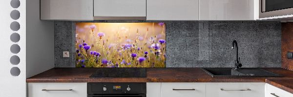 Dekorační panel sklo Plolní květiny