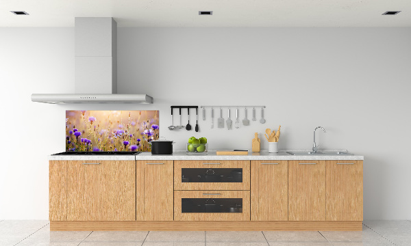 Dekorační panel sklo Plolní květiny