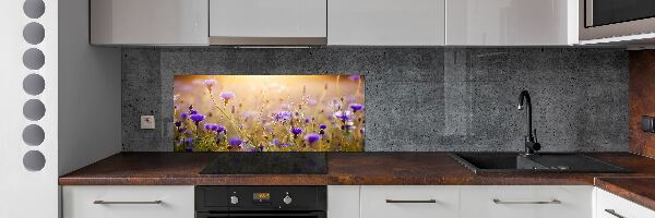 Dekorační panel sklo Plolní květiny