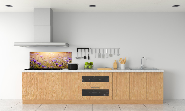 Dekorační panel sklo Plolní květiny