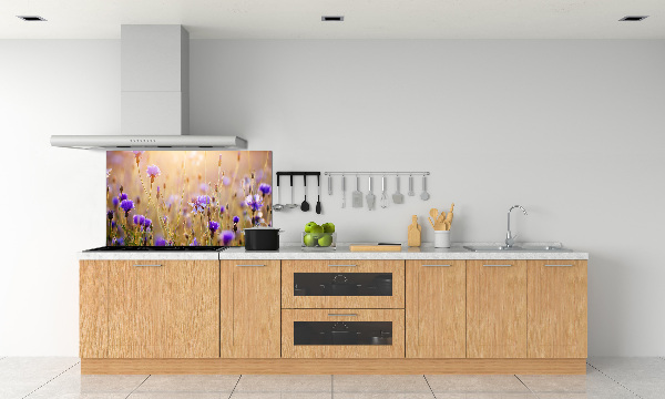 Dekorační panel sklo Plolní květiny