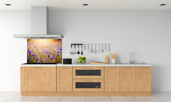 Dekorační panel sklo Plolní květiny