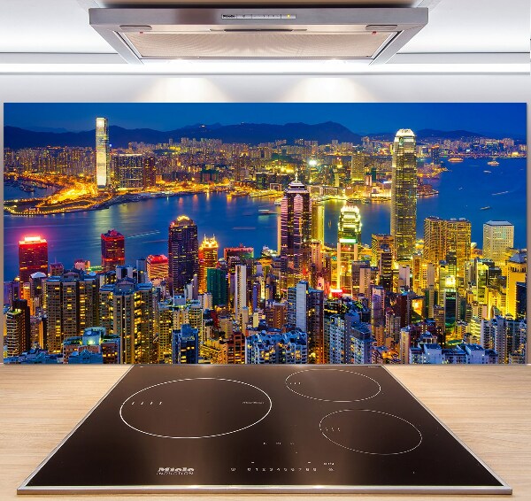 Panel do kuchyně Noční Hongkong