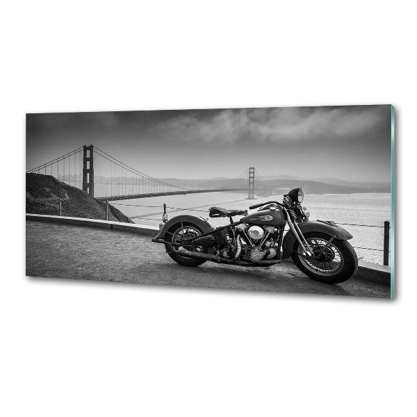 Skleněný panel do kuchynské linky Motorka