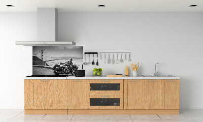 Skleněný panel do kuchynské linky Motorka