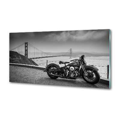Skleněný panel do kuchynské linky Motorka