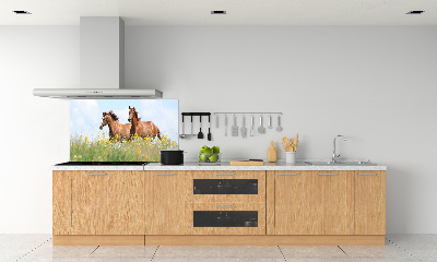 Panel lacobel Dva koně ve cvalu