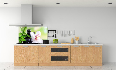 Skleněný panel do kuchynské linky Orchidej