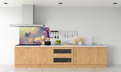 Panel lacobel Květ viště a motýl