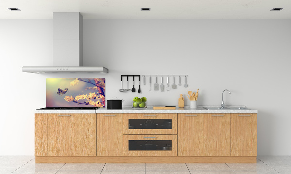 Panel lacobel Květ viště a motýl