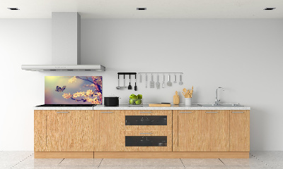 Panel lacobel Květ viště a motýl