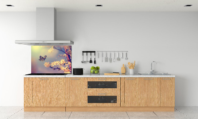 Panel lacobel Květ viště a motýl