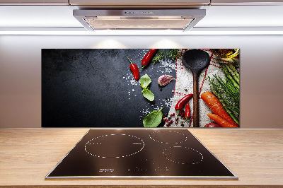 Skleněný panel do kuchynské linky Ingredience