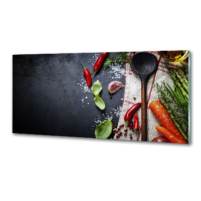 Skleněný panel do kuchynské linky Ingredience