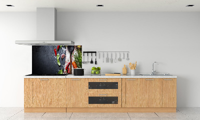 Skleněný panel do kuchynské linky Ingredience