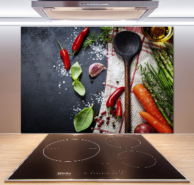 Skleněný panel do kuchynské linky Ingredience