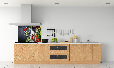 Skleněný panel do kuchynské linky Ingredience