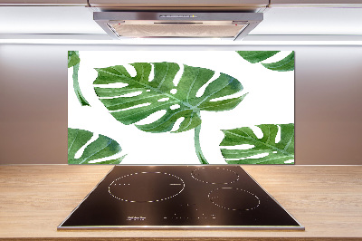 Skleněný panel do kuchynské linky Monstera