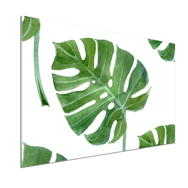 Skleněný panel do kuchynské linky Monstera