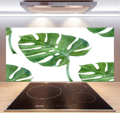 Skleněný panel do kuchynské linky Monstera