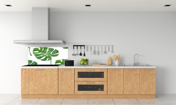 Skleněný panel do kuchynské linky Monstera