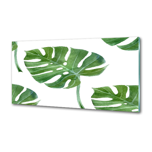 Skleněný panel do kuchynské linky Monstera
