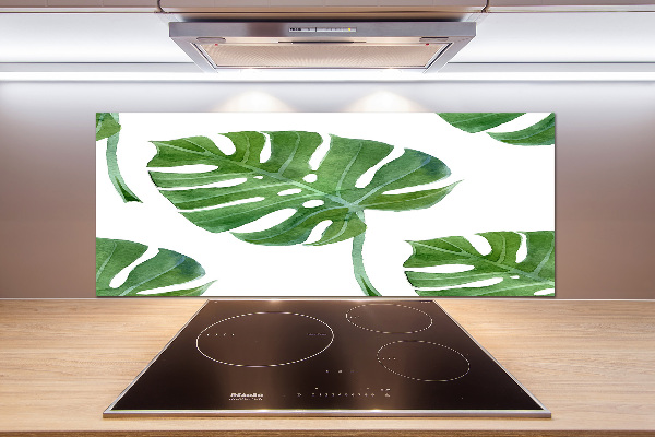 Skleněný panel do kuchynské linky Monstera