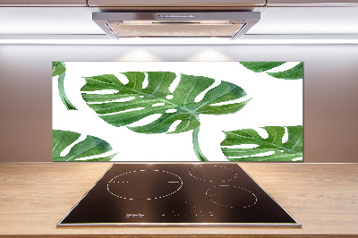 Skleněný panel do kuchynské linky Monstera