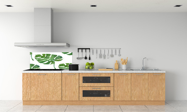 Skleněný panel do kuchynské linky Monstera