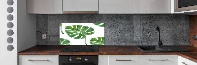 Skleněný panel do kuchynské linky Monstera