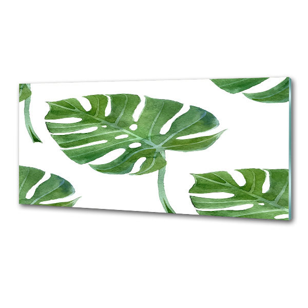 Skleněný panel do kuchynské linky Monstera