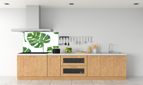 Skleněný panel do kuchynské linky Monstera