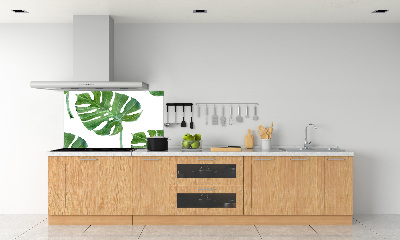 Skleněný panel do kuchynské linky Monstera