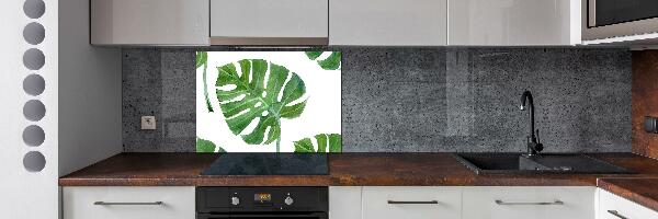Skleněný panel do kuchynské linky Monstera