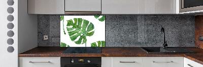 Skleněný panel do kuchynské linky Monstera