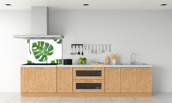 Skleněný panel do kuchynské linky Monstera