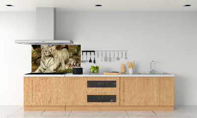 Skleněný panel do kuchyně Tygři