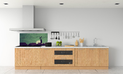 Dekorační panel sklo Ptáci město