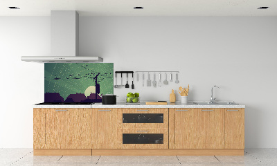 Dekorační panel sklo Ptáci město