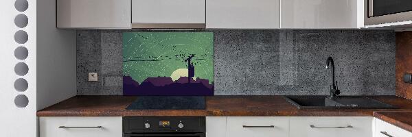 Dekorační panel sklo Ptáci město
