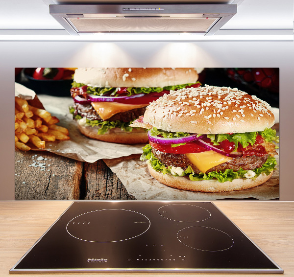 Dekorační panel sklo Hamburgery