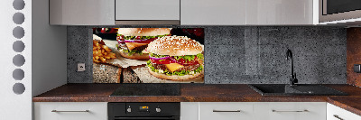 Dekorační panel sklo Hamburgery