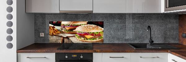 Dekorační panel sklo Hamburgery