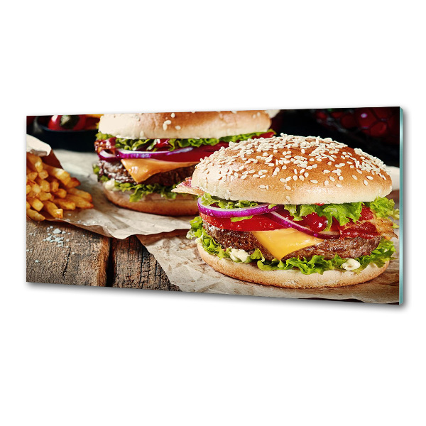 Dekorační panel sklo Hamburgery