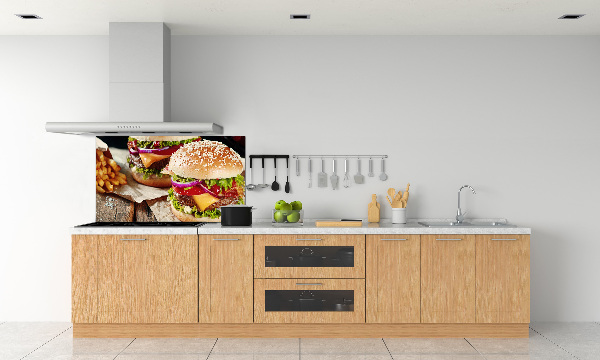 Dekorační panel sklo Hamburgery