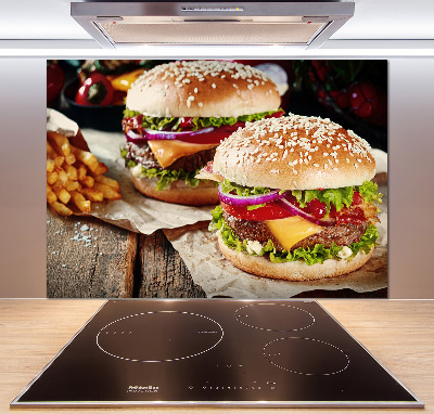 Dekorační panel sklo Hamburgery