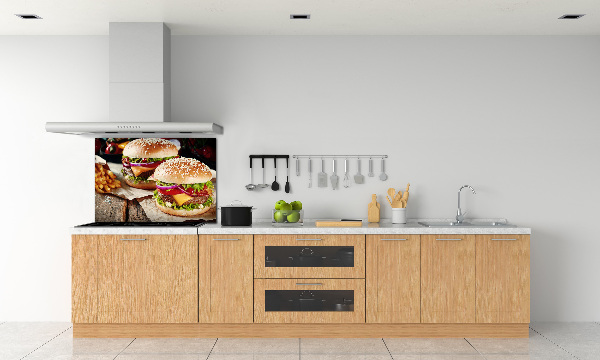 Dekorační panel sklo Hamburgery