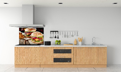Dekorační panel sklo Hamburgery