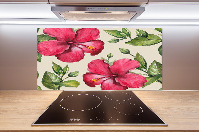 Panel do kuchyně Růžový hibiskus