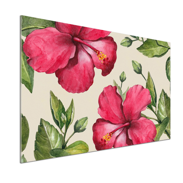 Panel do kuchyně Růžový hibiskus